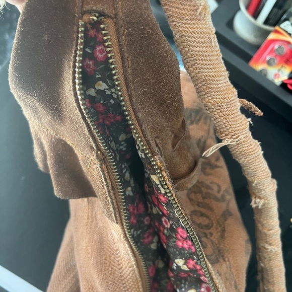 COPY - Free People Canvas/Suede Brown Hobo Bag - Picture 16 of 16